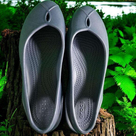 Crocs Balllet Flats Women's Size 9 Blue Slip On Comfort Shoes 11705 - Picture 6 of 8